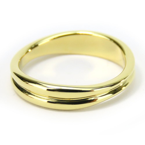 USADO TIFFANY & Co. Anillo de doble onda de EE. UU. 4,5 K18 oro amarillo de 3... - Imagen 4 de 10