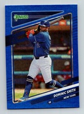2021 Donruss Baseball Base Holo Blue #197 Dominic Smith - New York Mets