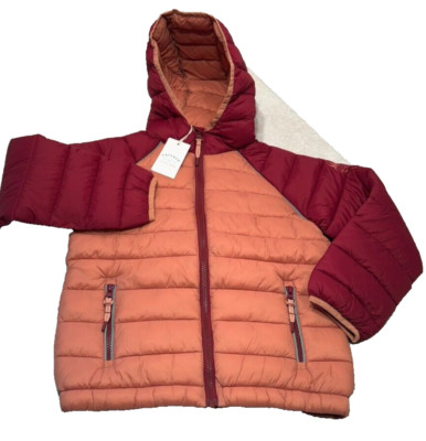 Fat Face Mädchen wattierte Jacke Alter 8-9 mohnrosa/rot gefütterter Mantel Fatface