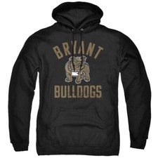 Bryant University Adult Pullover Hoodie Bulldogs Logo, Black, S-3XL