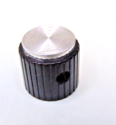#ad #ad Knob Black amp; Brushed Aluminum 3 4 wide 3 4quot; tall 1 4quot; Shaft Electronics Amp etc $9.99