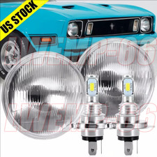 For Ford Mustang 19651973 Brightest Pair 7 Round Led Headlights High Low Beam