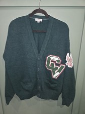Letterman Cardigan Forrest Green Size XL Made in USA Edwards Andrew Rohan