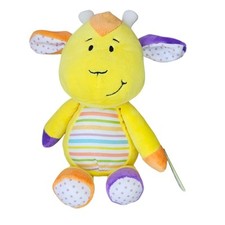 Baby Ganz Soft  Simple Giraffe Plush Stuffed Animal Yellow Rainbow Stripes 2015