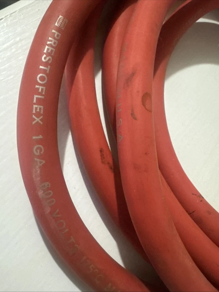 10 ft PRESTOFLEX  1/0 Gauge AWG COPPER Power Wire Ground Welding Cable Car Audio - Image 4 of 4