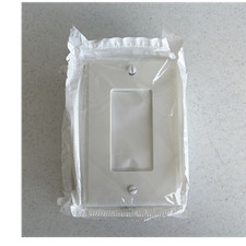 White Gloss Plastic 1-Gang Decora/Rocker Light Switch Wall Plate Cover 10 Pack