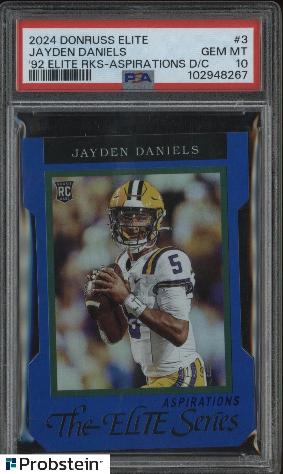 Jayden Daniels Panini Donruss Elite 1992 Elite Rookies #3 Aspirations Die-Cut