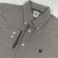 Cinch Button Down Shirt Long Sleeve Western Cowboy Rodeo Size Large Rare Pattern