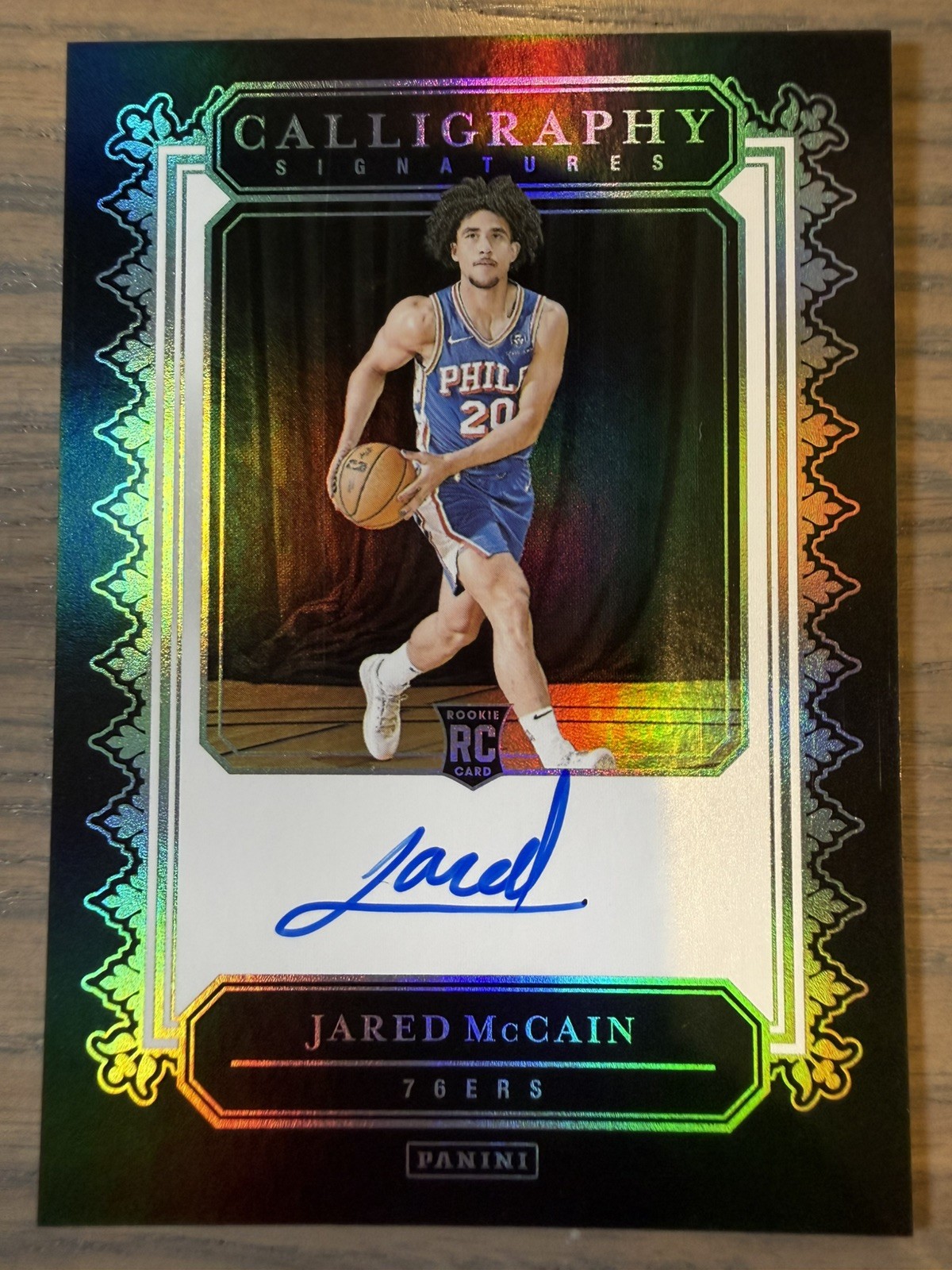 2024 Panini Calligraphy Signatures Jared McCain RC Auto #CAL-JAR 76ers