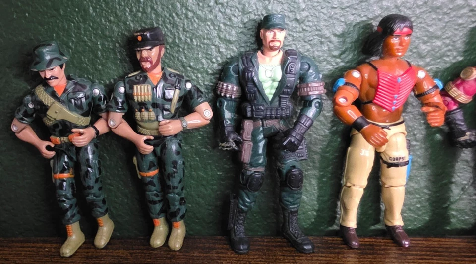 Vintage G.I. 1997 Lote de figuras de acción Joe Lanard The Corps Tracker Tom y otros Foto 3 de 4