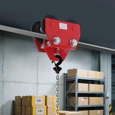 3T Joist Trolley Beam Trolley Manual Sliding Trolley with Track Rollers 22*21cm