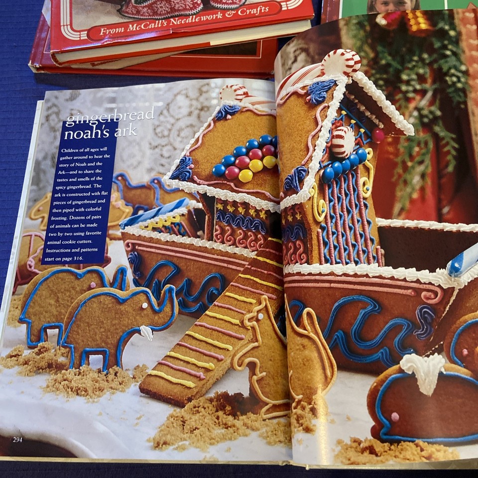 Christmas Craft BOOKS lot 4 Food Stockings Decor Bazaars Cross-Stitch ...