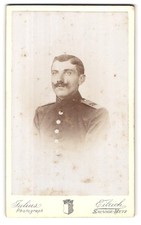 Photo Julius Eibrich, Sauvage-Metz, portrait of soldier with Kaiserbart, Schulte
