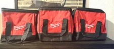 THREE (3) New Milwaukee M12 Contractor Soft Empty Tool Bag 10x10x11