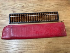  Wooden Soroban Abacus 21 Digits Tenkaichi Math Learning Tool Japanese USED K