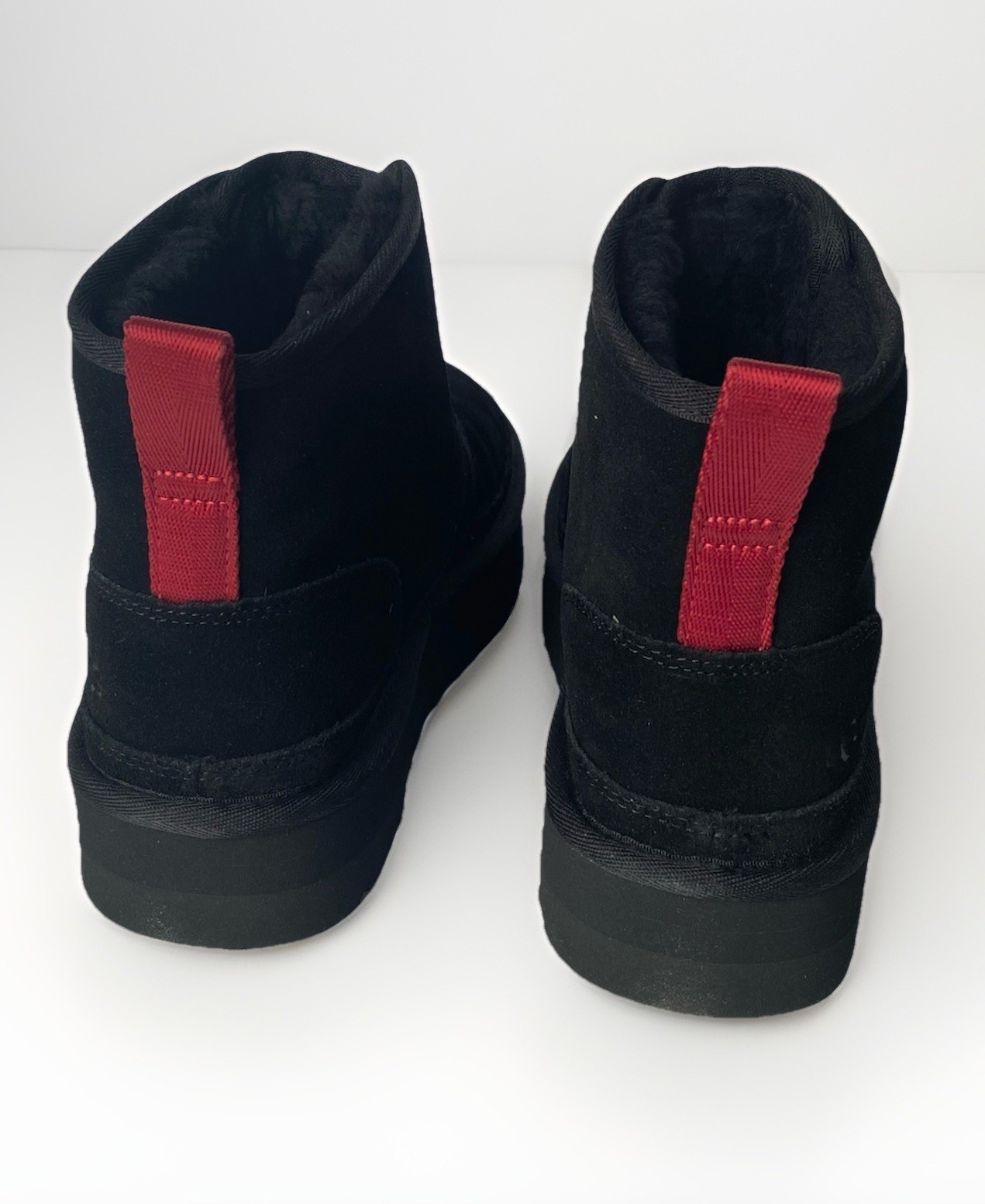 UGG Women's Neumel Zip Platform Boots US 7 Black Suede NIB image 6