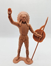Vintage 1960s Marx 6" Indian Chief with Spear. Fully Intact. f10