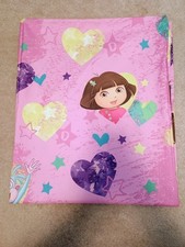 NICKELODEON Dora The Explorer FULL Sheet FLAT Pink GREAT FOR DRAPES