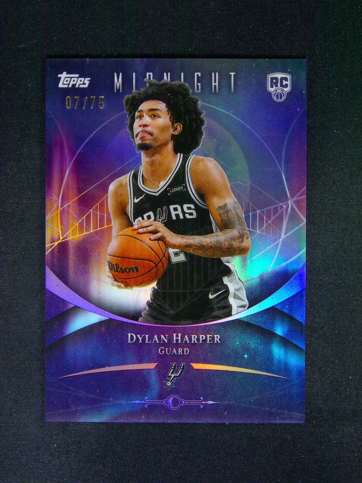 2025-26 Topps Midnight Dylan Harper RC Rookie #62 Dusk /75