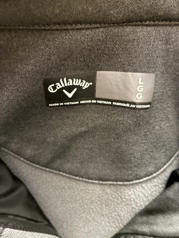 Callaway Weather Series Jacket Large Black Gray Full Zip Quilted Golf Outerwear - Image 4 of 4