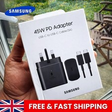 45W Super Fast Charger Adapter Plug Cable For Samsung Galaxy S26 S25 S24 S23 S22