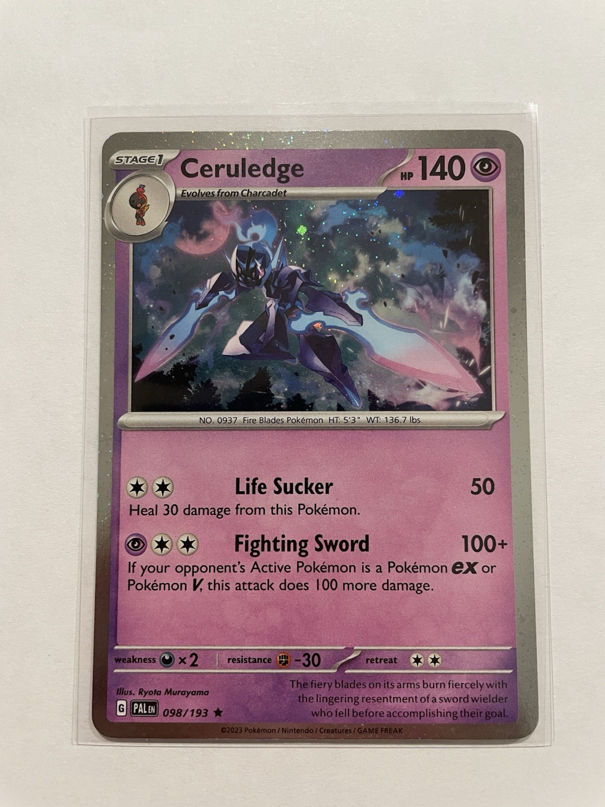 Pokemon Promo: Ceruledge Cosmo Holo 98/193 (Excellent Condition)