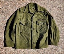Vintage US Military Issue Korea Wool COLD WEATHER FIELD SHIRT Size Medium