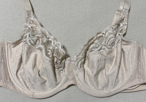 M&S FABULOUS AMELIA LACE UNDERWIRED FULL CUP Bra In OPALINE NUDE Size 44A