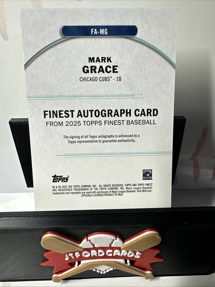 2025 Topps 最佳 Mark Grace 签名 最佳小熊队 #FA-MG — 第 2/2 张图片