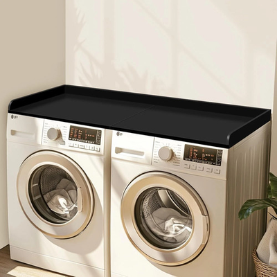 #ad #ad Washer Dryer Countertop 54quot; x 27.5quot; Black Wood Topper with Rails 🏠 $139.99