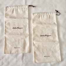 NWOT Salvatore Ferragamo Drawstring Shoe Dust Bags 16 X 8" SET of TWO