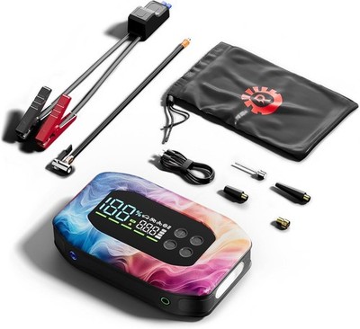 ROGATION Jump Starter with Air Compressor, Portable Car Battery Jump Starter