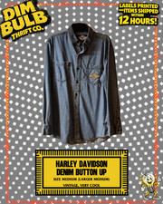 Harley-Davidson Men&rsquo;s Denim V-Twin Long Sleeve Button-Down Officially Licensed
