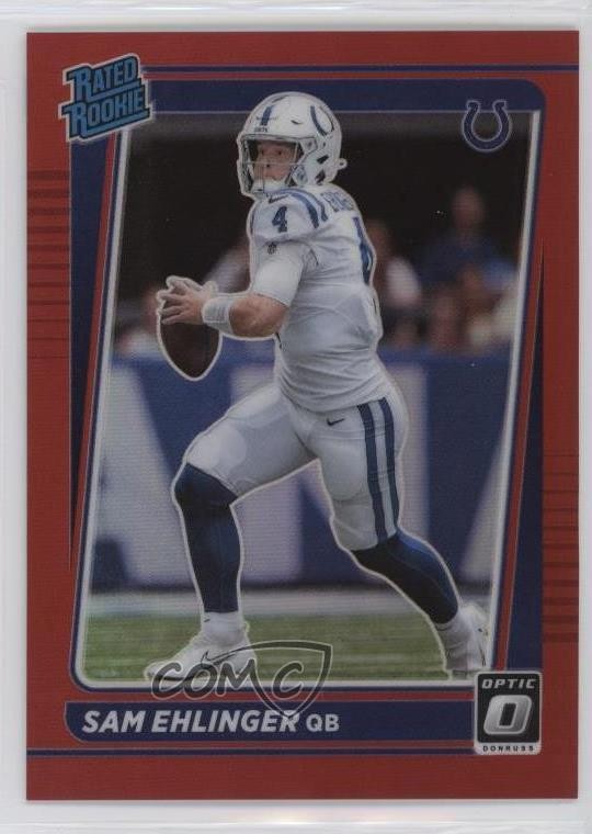 2021 Panini Donruss Optic Rated Rookie Red Prizm 64/99 Sam Ehlinger #246 0ud4