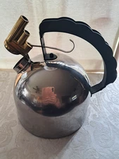 Alessi 9091 Stainless Whistling Tea Kettle Richard Sapper Design Made in Italy