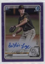 2020 Bowman Draft Chrome Picks Purple Refractor 17/250 Justin Lange Auto 0hw6