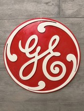Vintage Original Red/White 24" Plastic General Electric / GE Sign