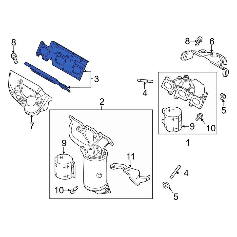 For Ford Police Interceptor Utility 13-19 Ford DG1Z9448A Exhaust Manifold Gasket Foto 4 de 4