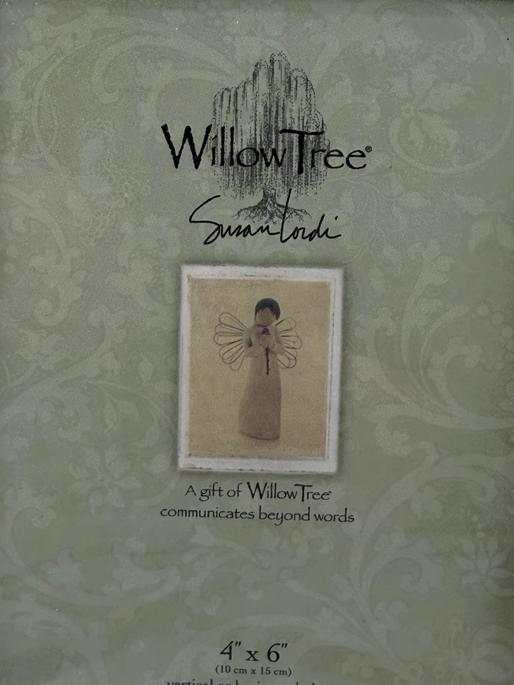 Picture Frame Willow Tree /Roses Design / Susan Lordi 4x6 Photo /Demdaco - Image 3 of 4