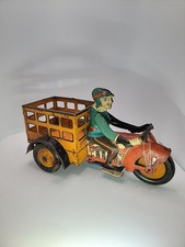 VINTAGE 1930's MARX SPEED BOY 4 DELIVERY MOTORCYCLE