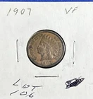 1907 Indian Head Cent Penny NICE VF  COMPLETE  LIBERTY - LOT 106
