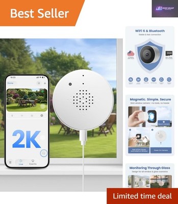 No-Drill 3MP Indoor Window Camera - Smart AI Alerts & Night Vision Clarity