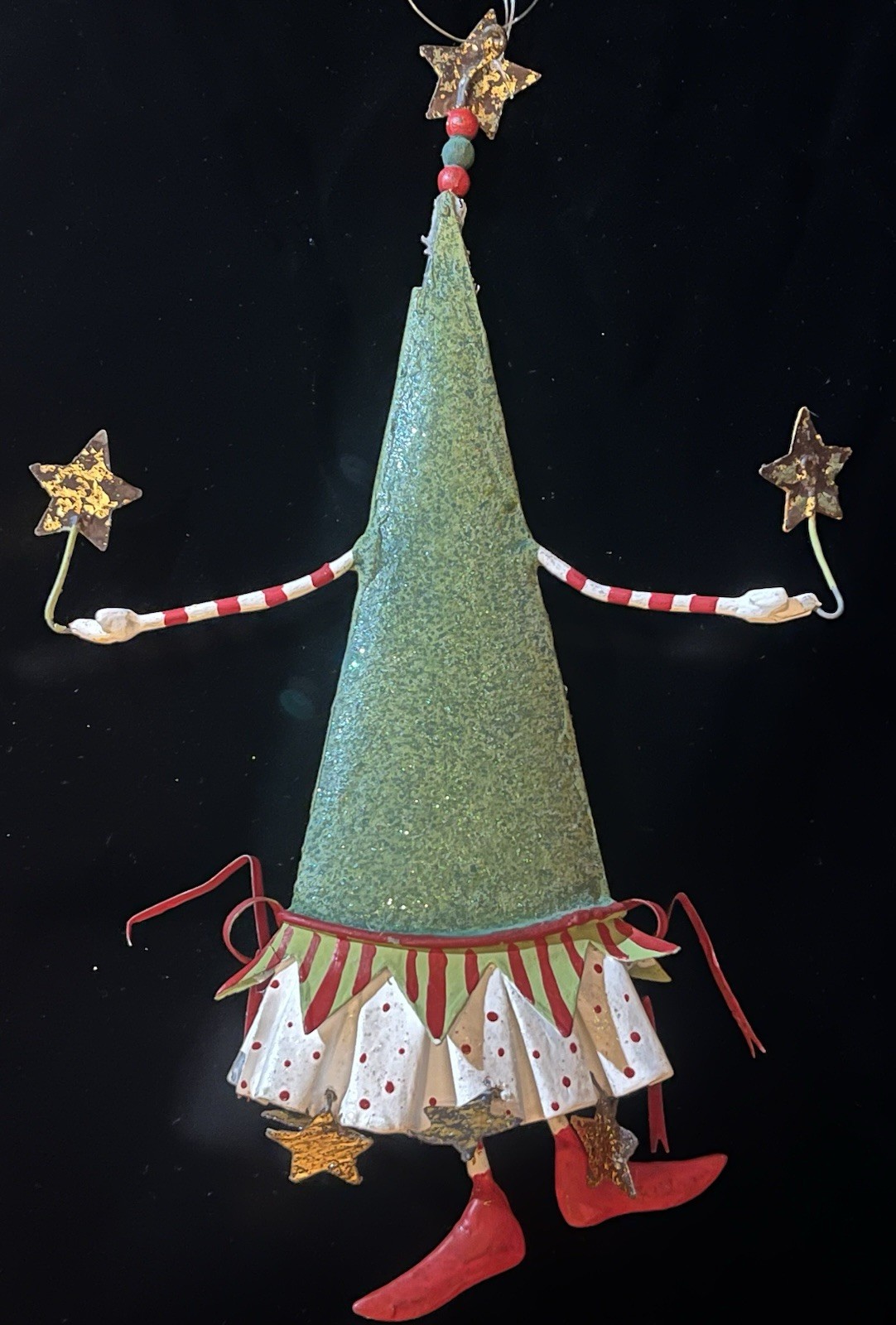 Dept 56 Christmas KRINKLES ~ Tin Christmas Tree Ornament ~ Patience Brewster