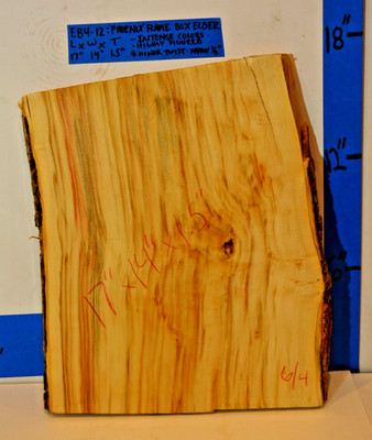 WOW Phoenix Flame BE Maple Live Edge, Grade 4+ - 17 x 14 - Dried & Planed EB4-12