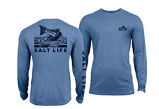 Salt Life M Youth Blue UV30 Red Fish Bound Live Salty Dive Saltlife NWT