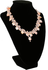 9" Black Velvet Jewelry Easel Necklace Chain Display Bust Stand Tower Rack for H