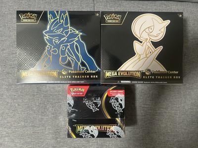 Pokemon Center Mega Evolution Both ETBs & Enhanced Booster Box New Sealed