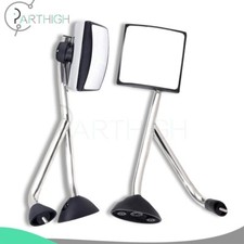 L+R Chrome Hood Manual Mirrors ASSEMBLY L+R For 02-17 International Transtar