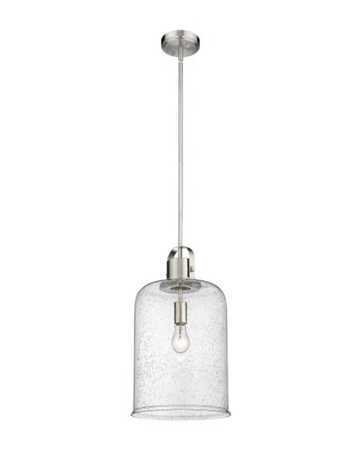 Colgante Z-Lite Kinsley 12" Ancho 340P12-BN Vidrio Semillado Transparente Foto 3 de 4