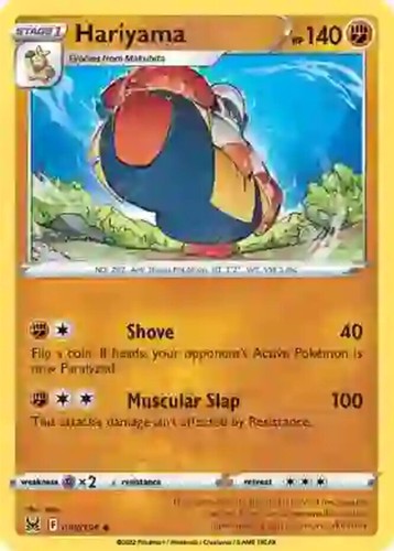 Hariyama - 098/196 - Uncommon NM, Englisch Pokemon Verlorener Ursprung